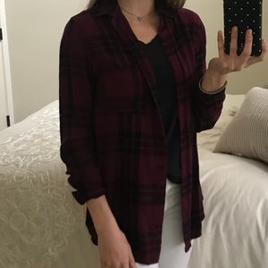 Maroon Flannel Forever 21 ~ size S